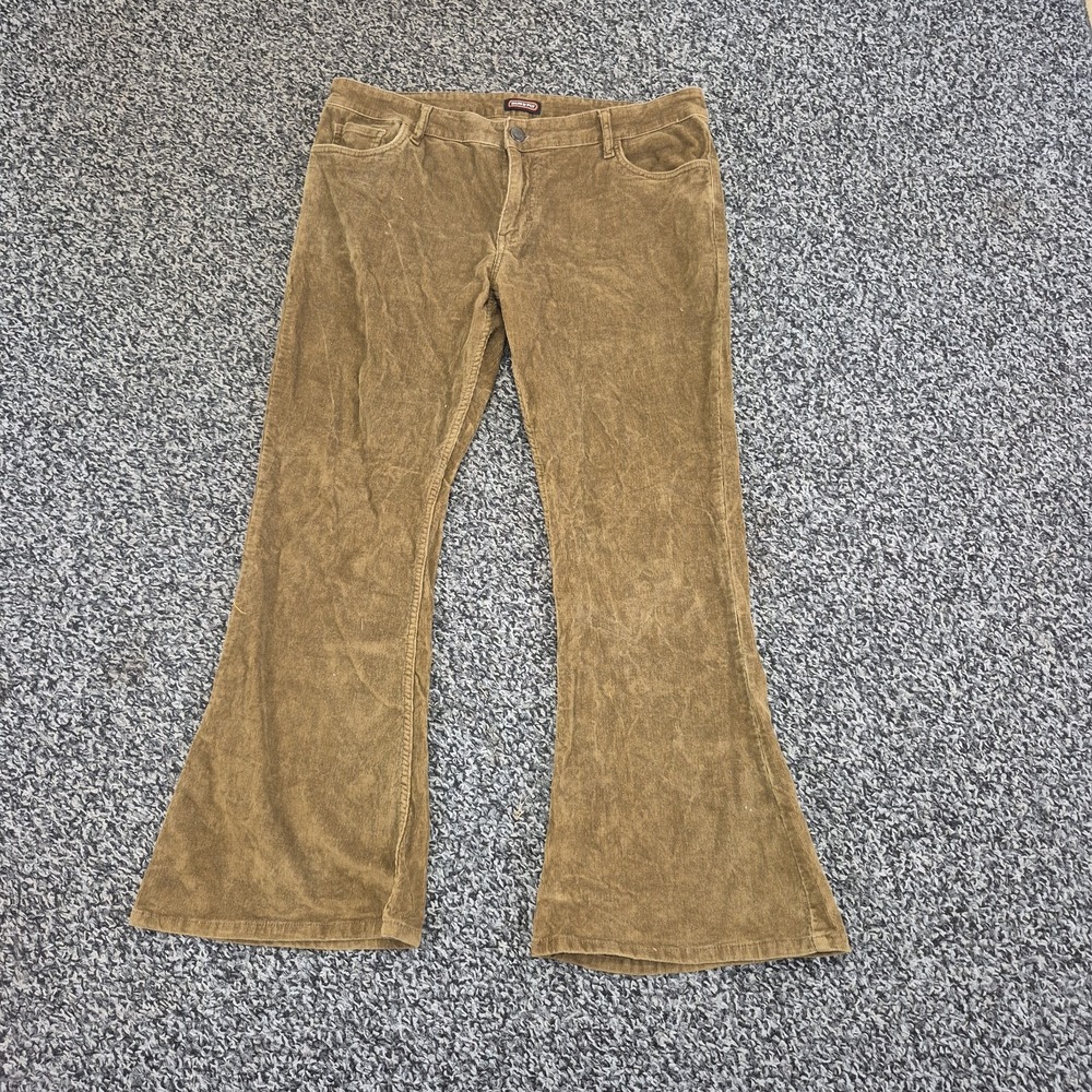 Run & Fly Pants Mens 40R Brown Corduroy Bootcut Retro Flared Bell Bottoms 40x31